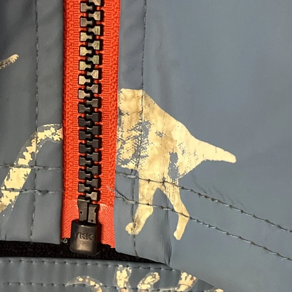 Hatley Kids‎ Dinosaur Print Rain Jacket Hooded Size 10 Blue Soft Lining